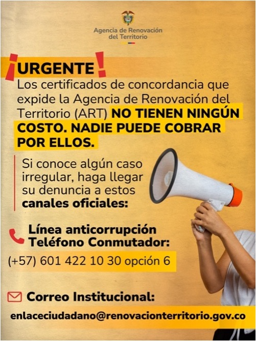 Mensaje Informativo OCADPaz